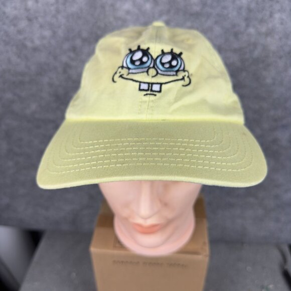 SpongeBob SquarePants Yellow Embroidered Cap With Adjustable Strap For Adults - Picture 2 of 16